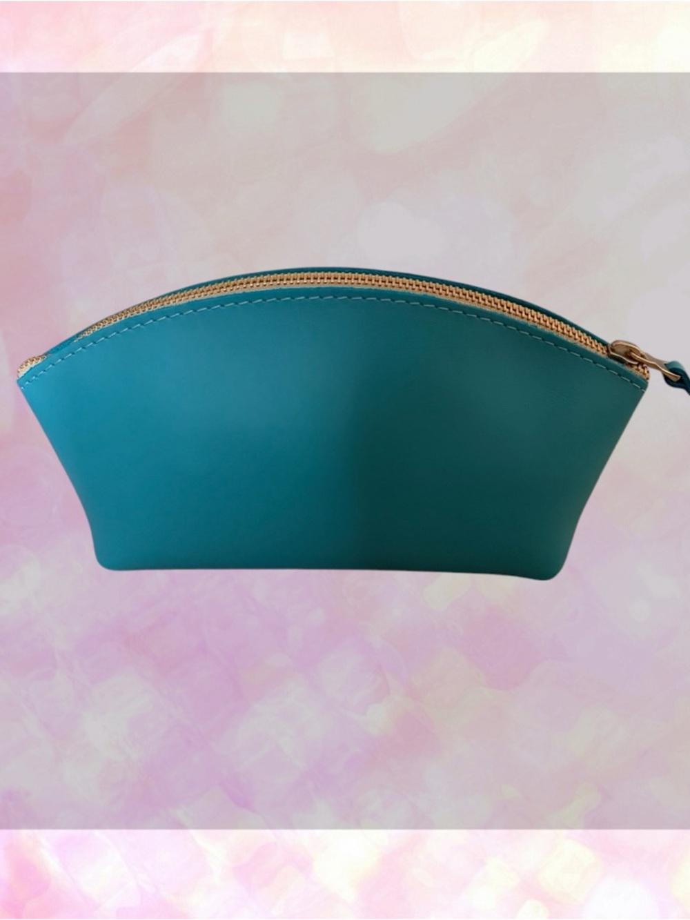 🦄 Portland Leather Eclipse Makeup Bag | Paradise Blue | In-Store Only